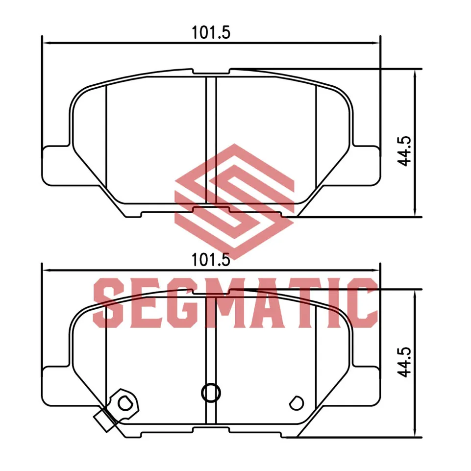 Колодка торм диск зад MITSUBISHI Outlander 2.0 2012-; MITSUBISHI Asx 1.6 2010-; MITSUBISHI Outlander 2.4 2012- SEGMATIC SGBP2567