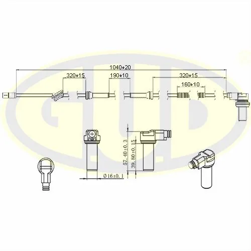 ДАТЧИК ABS ПЕРЕДН AUDI A4/VW PASSAT G.U.D gabs01016