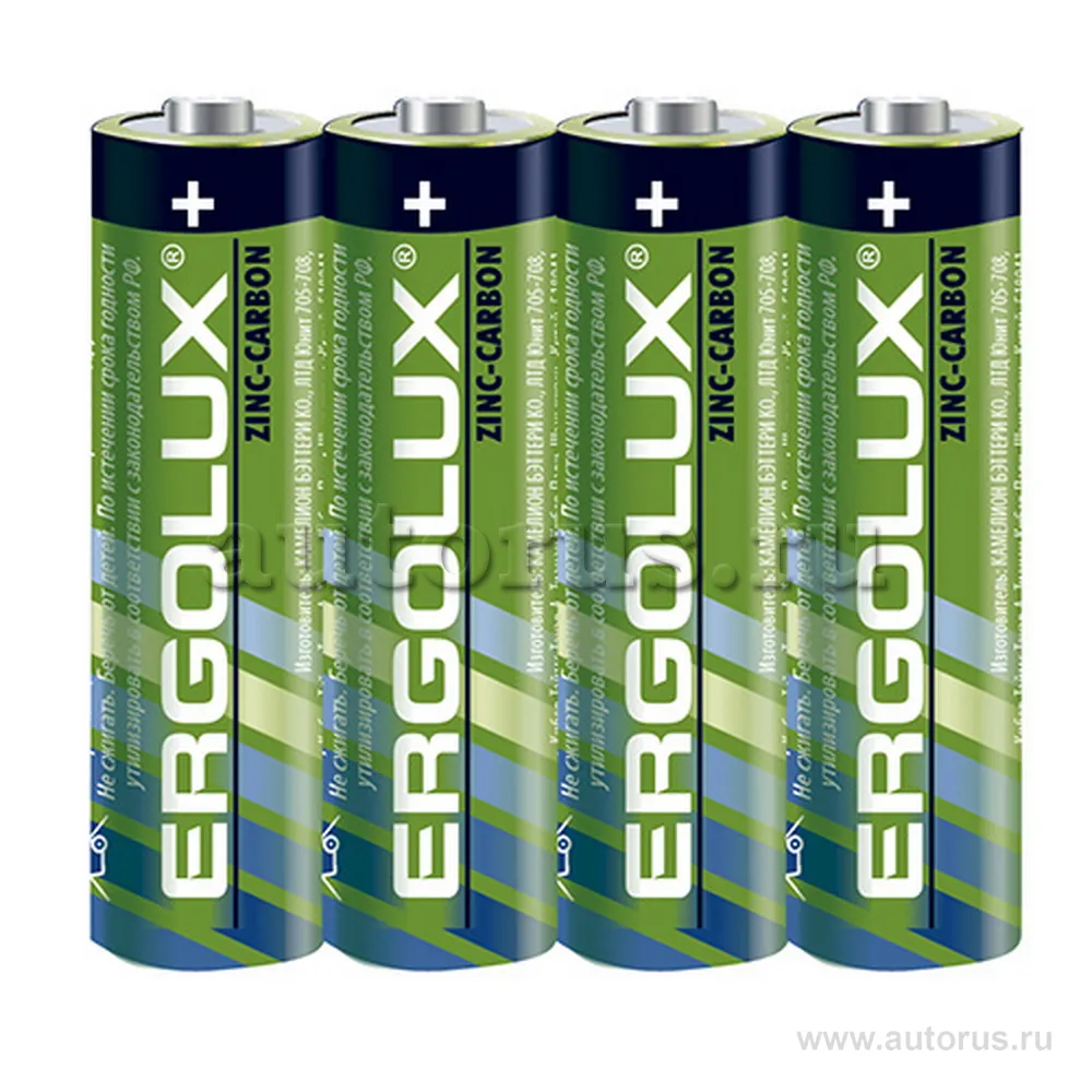 Батарейка солевая ERGOLUX Zinc-carbon AA 1,5V (4 шт) R6SR4