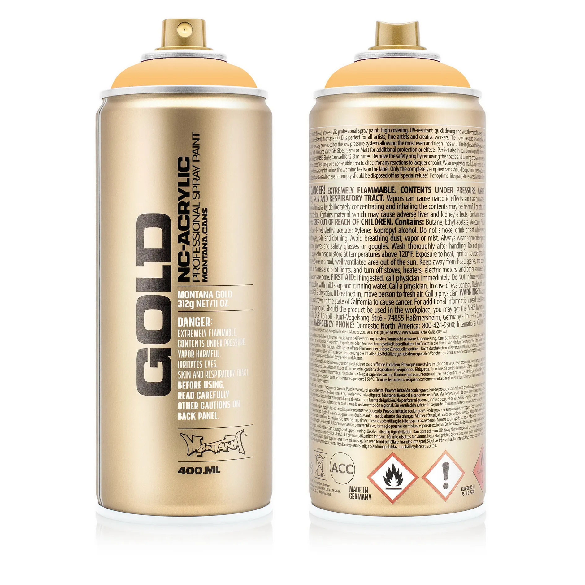Краска GOLD апельсиновый крем MONTANA CANS G2020