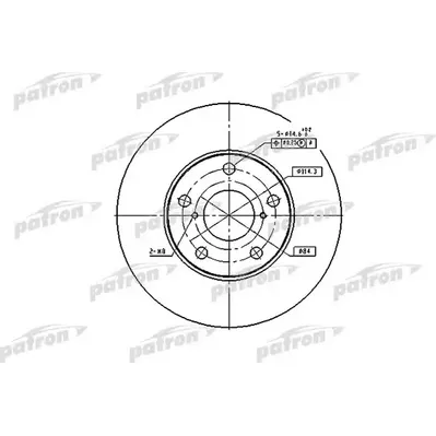 Диск тормозной передний TOYOTA: RAV 4 II 00- PATRON PBD4161