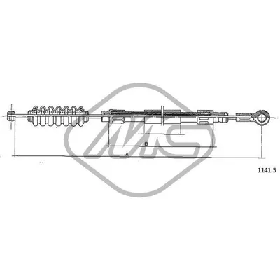 Трос ручника X 1/9 ALL Metalcaucho 81272