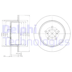Диск тормозной SUBARU DELPHI BG4129