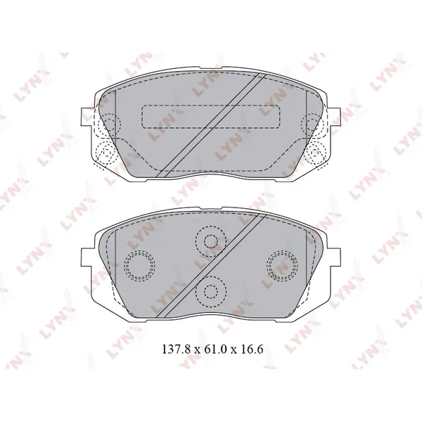 Колодки передние LYNXauto BD-3621