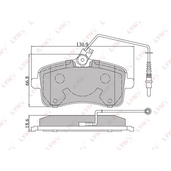 Колодки тормозные дисковые LYNXauto BD-6101