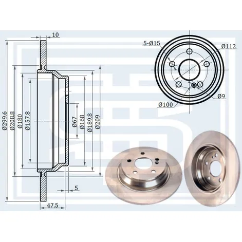 Диск тормозной MER W220 задний STARKE 172-931