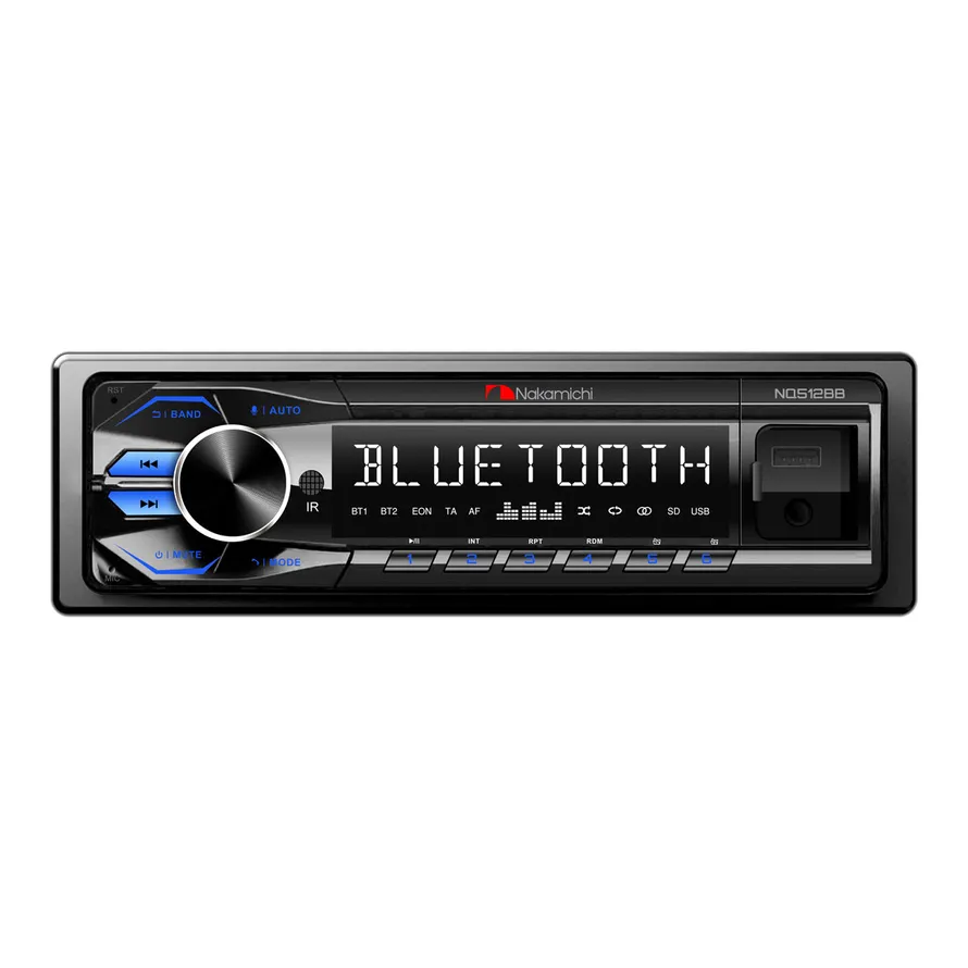 Автомагнитола Nakamichi NQ512BB 1 din, USB, AUX, Bluetooth, 50x4 Вт,син. NAKAMICHI NAK-NQ512BB