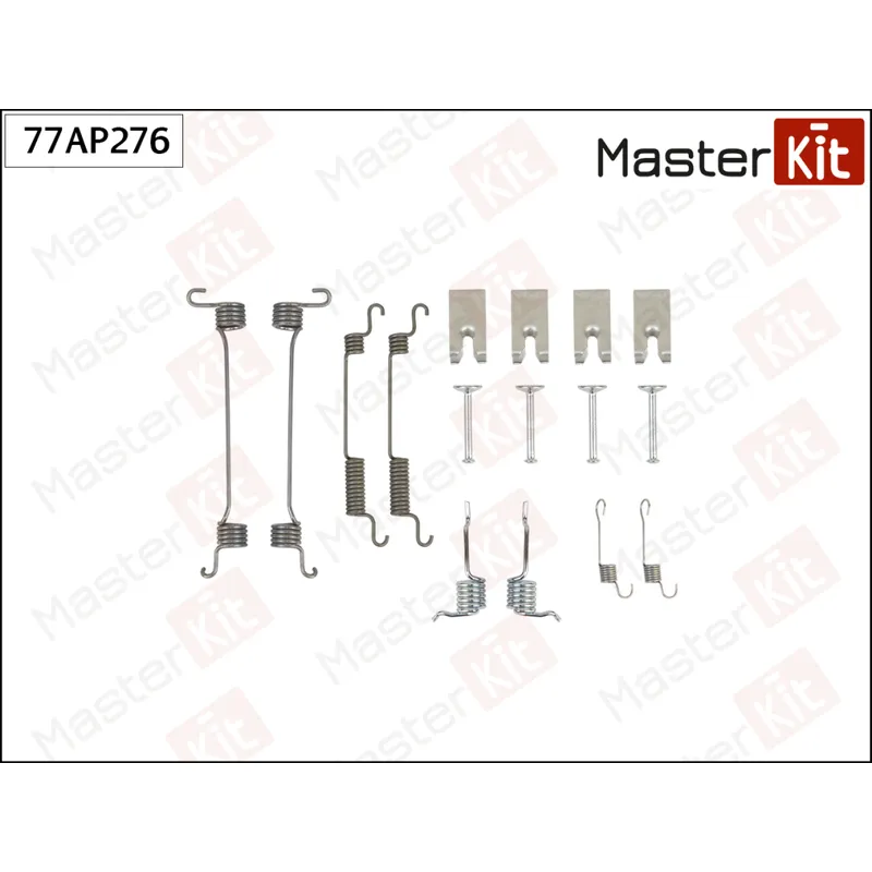Комплект установочный тормозных колодок MASTERKIT 77AP276