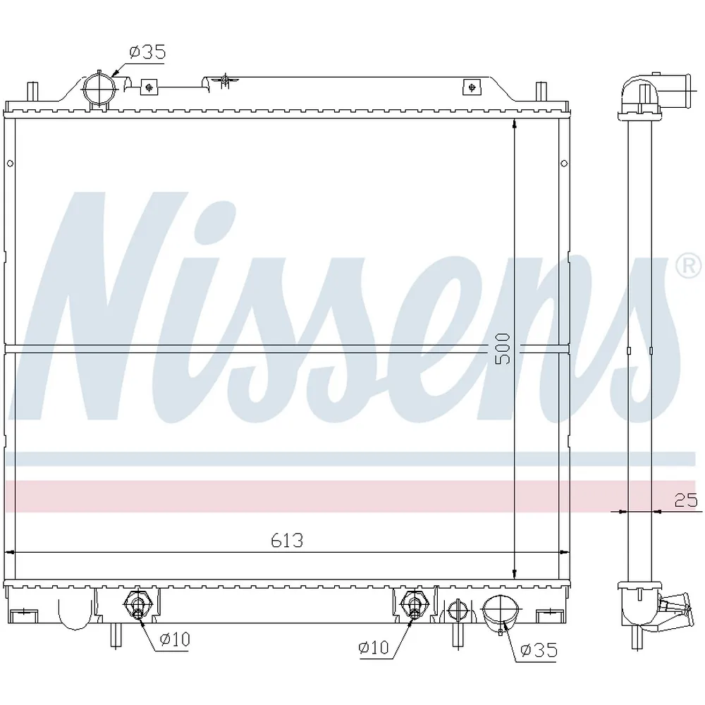 Радиатор основной NISSENS 62855