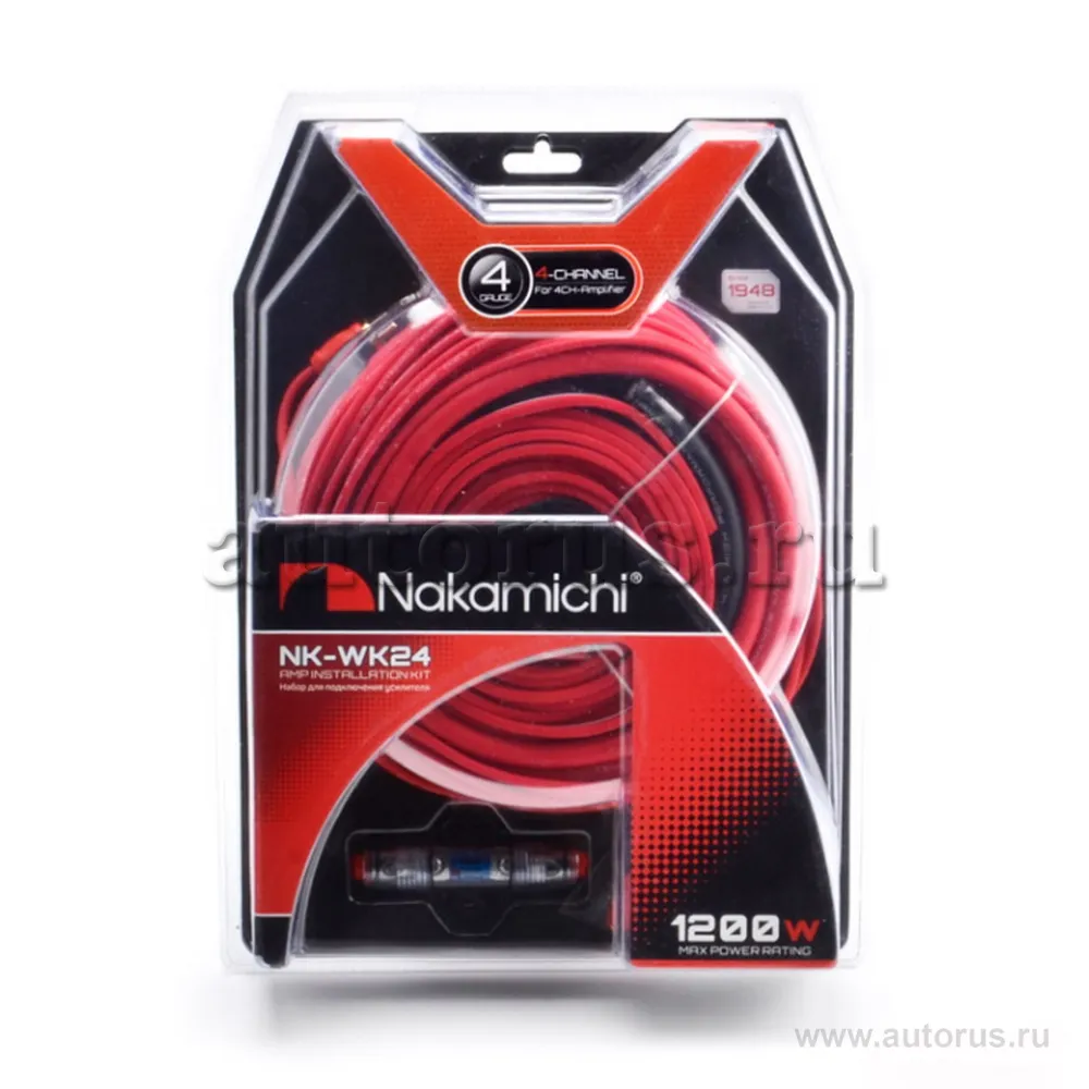 Набор установочный Nakamichi NK-WK24 для подкл. 4х кан. усилителя 4Ga NAKAMICHI NAK-NK-WK24