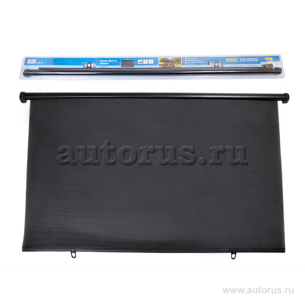 Шторка на заднее стекло 100x57 см черная, трапеция DOLLEX SD-777