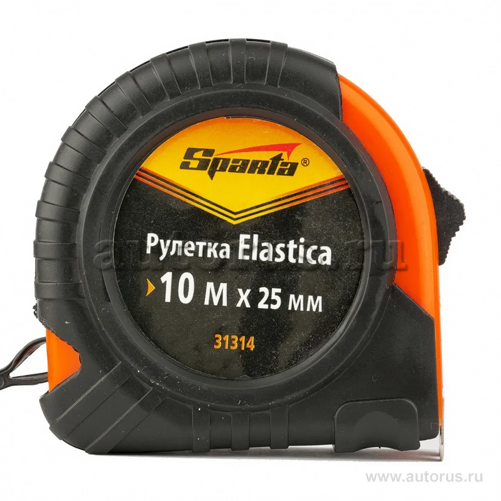 Рулетка Elastica, 10 м x25 мм, обрезиненный корпус SPARTA 31314