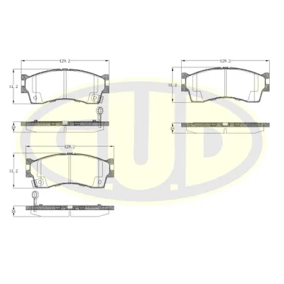 КОЛОДКИ ПЕР KIA RIO/SHUMA/CLARUS 1.3-2.0 96-
