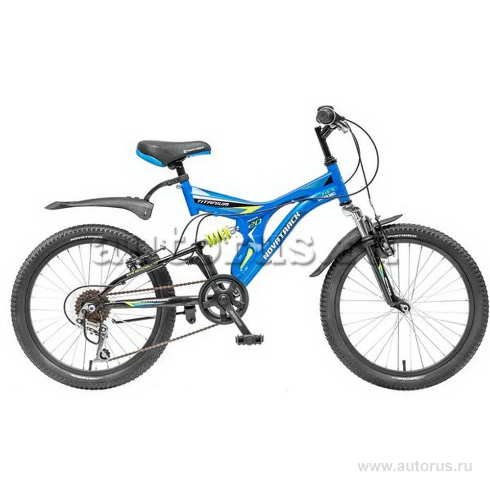 Велосипед 20 подростковый Novatrack Titanium (2017) количество скоростей 6 рама сталь синий/антрацитовый