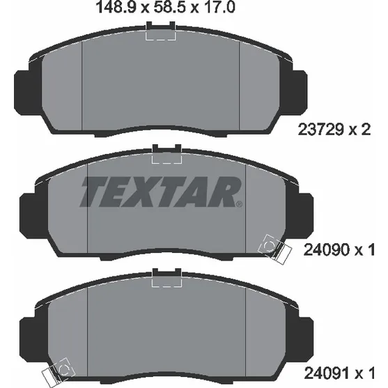 Колодки тормозные передние TEXTAR 2372901