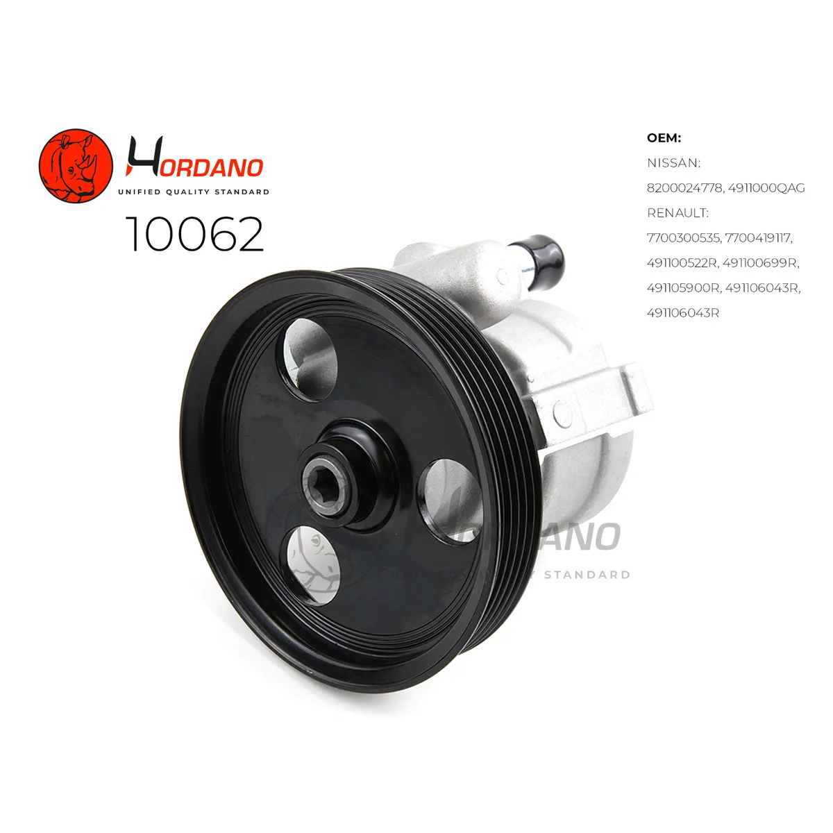 Насос ГУР RENAULT DUSTER Hordano 10062