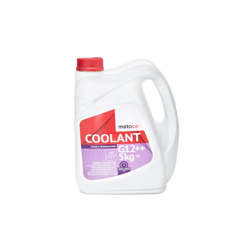 Антифриз METACO COOLANT G12 ++ -40 5 KG готовый Metaco 998-14020