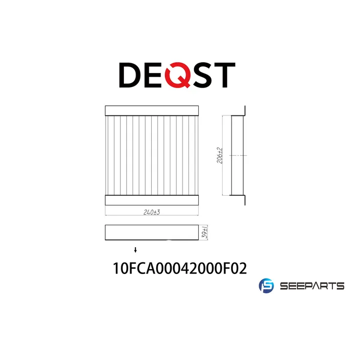 Салонный фильтр. FORD C-MAX 02.07-,FORD FOCUS C-MAX 10.03-03.07,FOR DEQST 10FCA00042000