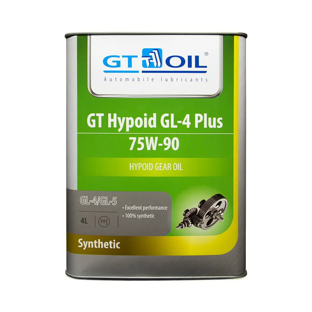 Масло трансмиссионное GT OIL GT HYPOID GL-4 PLUS 75W-90 синтетическое 4 л 8809059407998