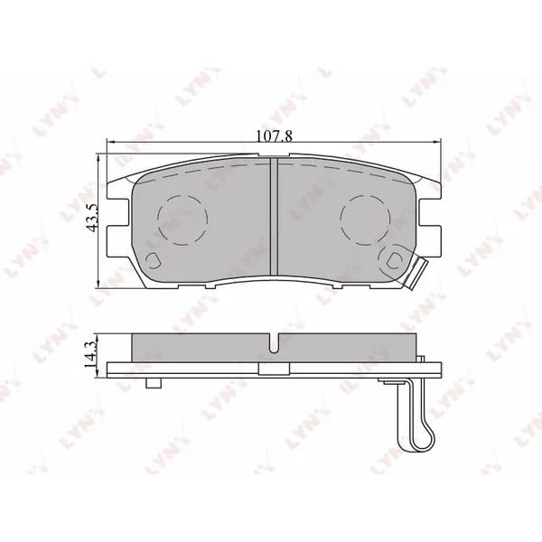 Колодки тормозные задние MITSUBISHI Pajero >00/Pajero Sport 98>/Space Gear LYNXauto BD-5502