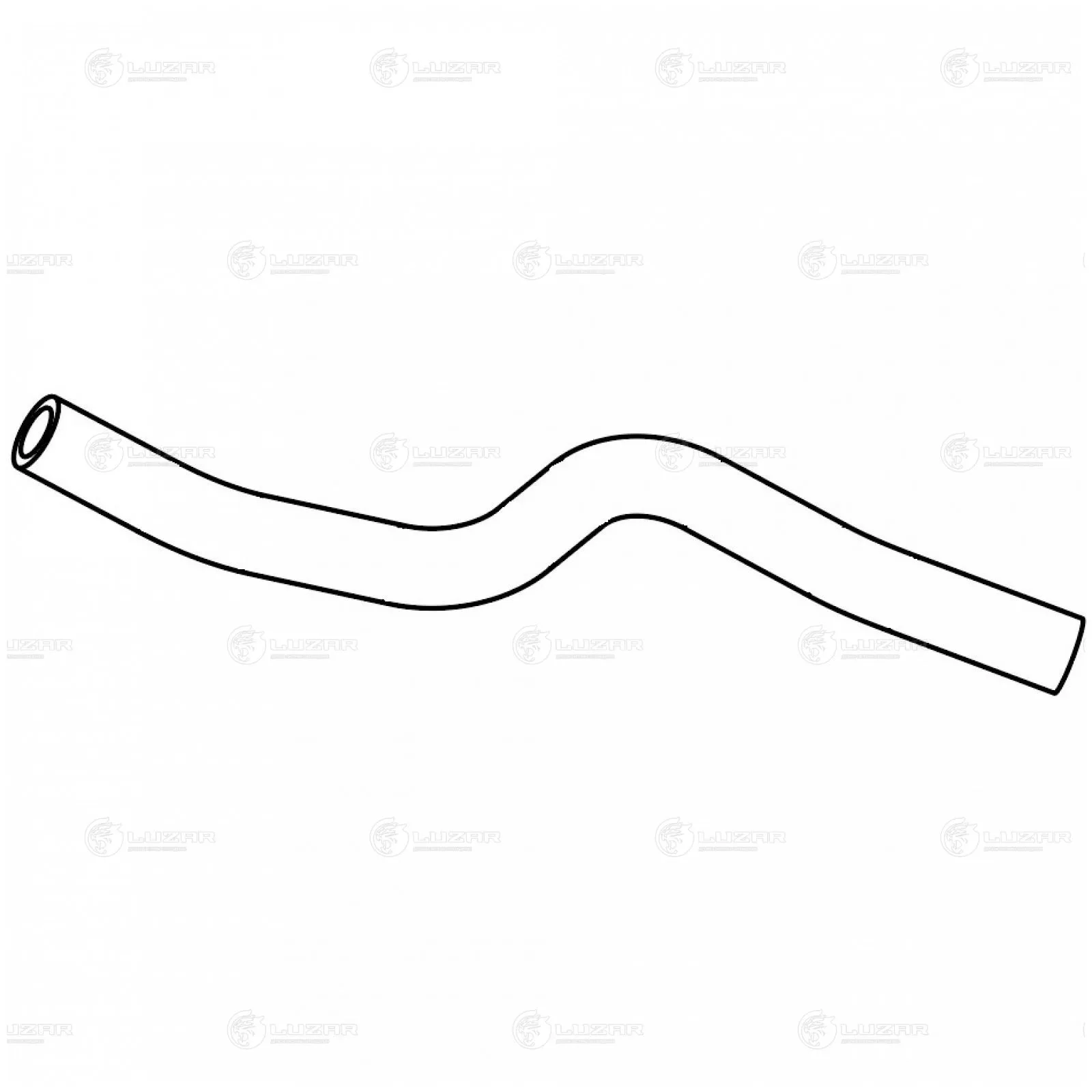 Патрубок отоп. для Kia Optima (15-) 2.0i отвод. (EPDM,1шт.) LUZAR LPKh 08502