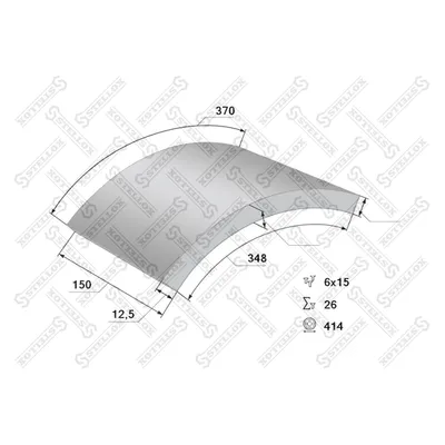 Накладки тормозные STD Fruehauf 414x150 STELLOX 8501120_SX