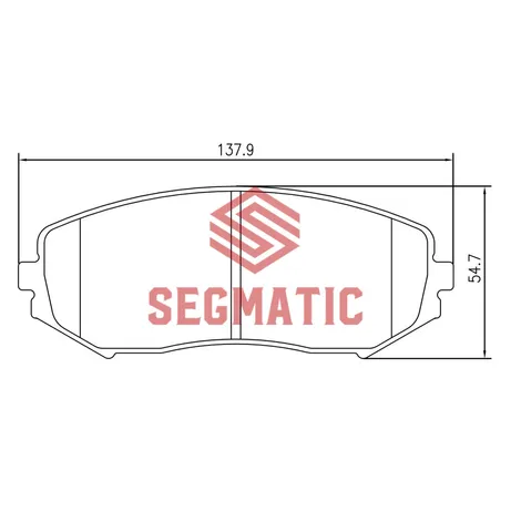 Колодка торм диск пер Suzuki Grand Vitara 2.0 2005-2015; Suzuki Grand Vitara 1.6 2005-; Suzuki Escudo 2.0 2005-2015 SEGMATIC SGBP2595