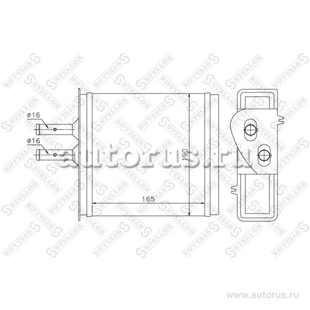 Радиатор печки Fiat Punto/Barchetta 1.1-1.7TD 93> STELLOX 10-35007-SX