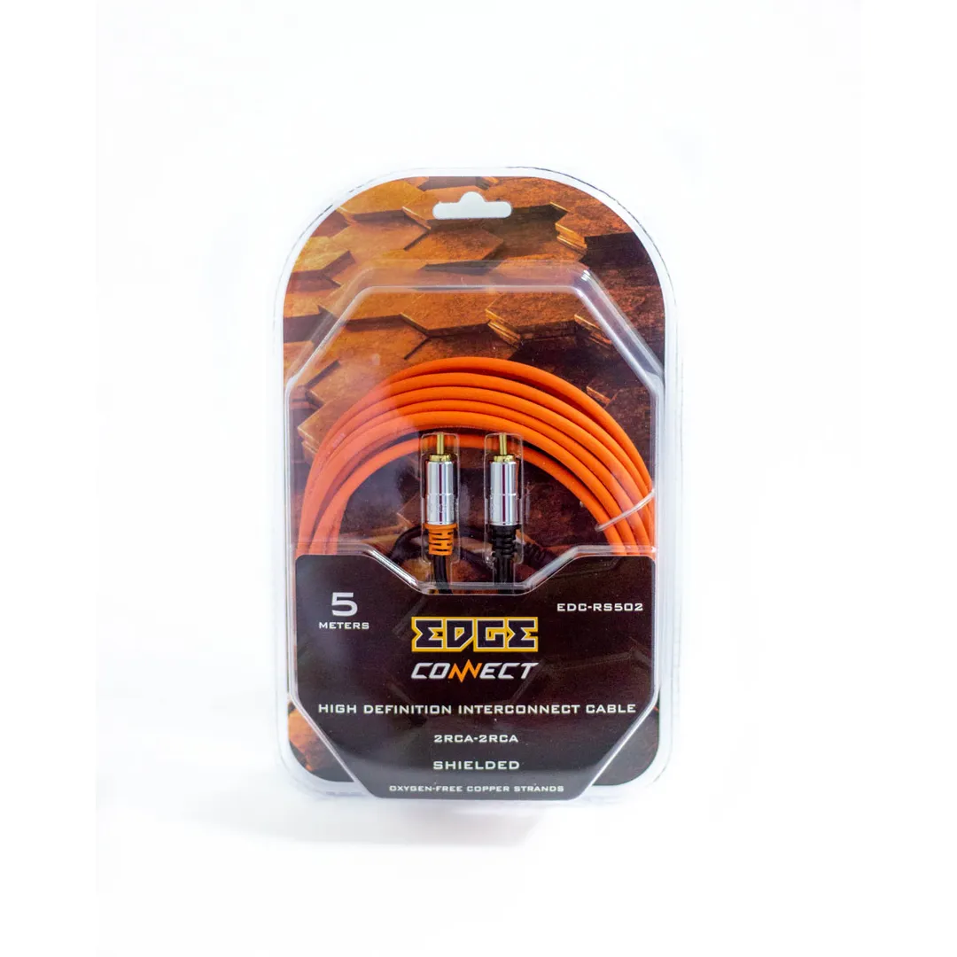 Кабель edc-rs502 межблочный медный 2rca-2rca - 5 м EDGE EDC-RS502