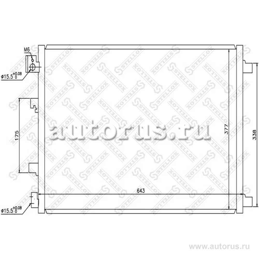 Радиатор кондиционера Nissan Qashqai 2.0 16V 07> STELLOX 10-45485-SX