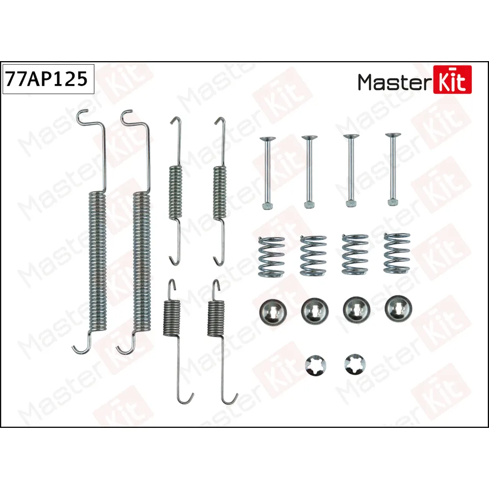 Комплект установочный барабанных колодок Renault ESPACE III (JE0_) 1996 - 2002 MASTERKIT 77AP125