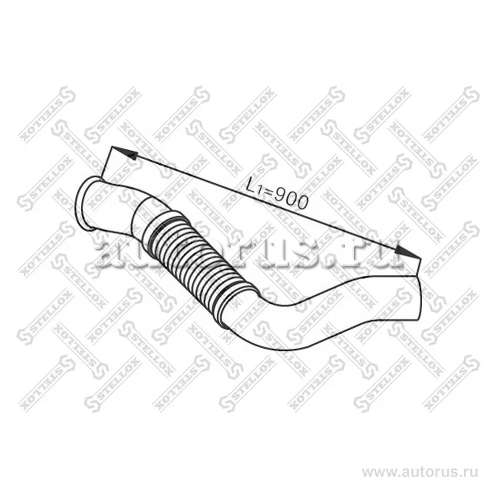 Труба глушителя перед с гофрой MB Actros, Axor STELLOX 82-03722-SX