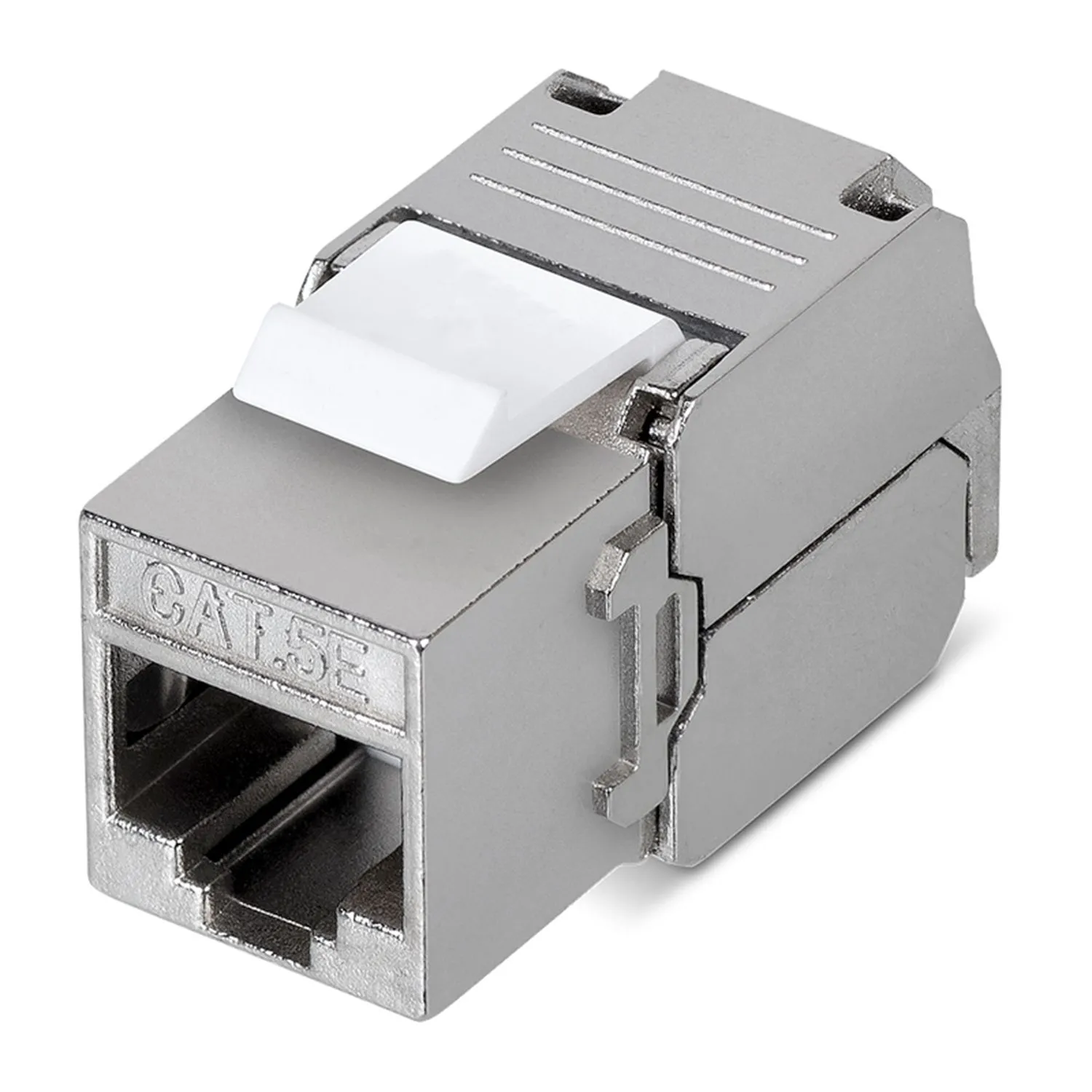 Модуль Keystone Jack RJ-45(8P8C), FTP экранированный, CAT 5e, тип 180 градусов, самозажимной PRO REXANT 02-0071