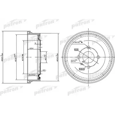 Барабан тормозной задн OPEL: ASTRA F CLASSIC хечбэк 98-02, ASTRA F C PATRON PDR1551