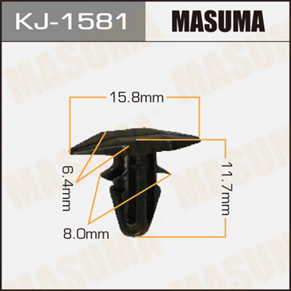 Клипса крепления резинки уплотнительной MASUMA KJ1581