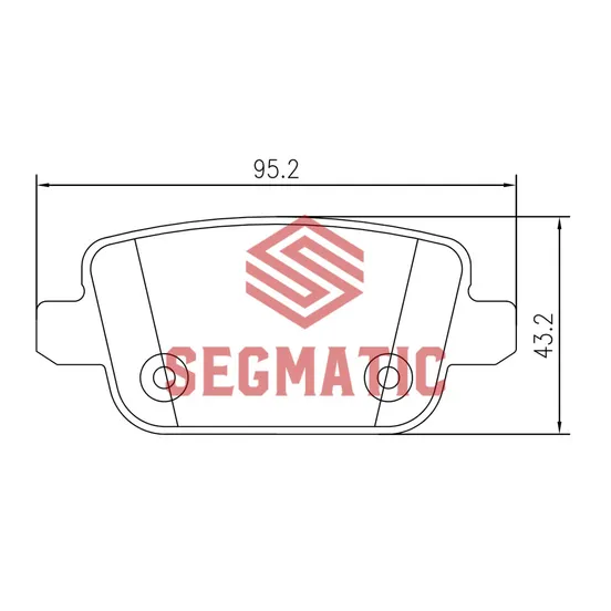 Колодка торм диск зад Ford Mondeo 2.0 2007-2014; Ford Mondeo 2.0 2009-2014; Ford Mondeo 2.3 2007-2014 SEGMATIC SGBP2606