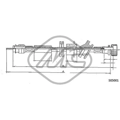 Трос спидометра 190 ALL 4 SPEEDS MM.?1450 Metalcaucho 80915