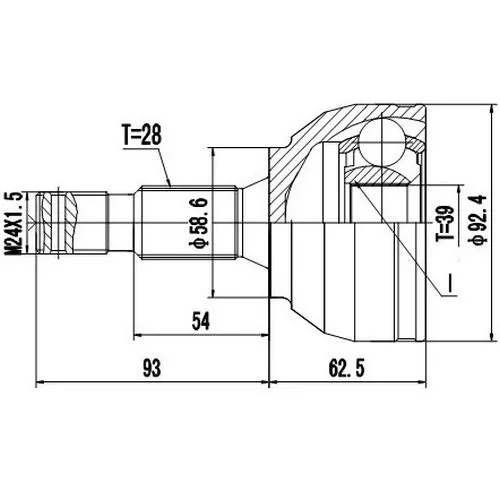 ШРУС наружный CITROEN JUMPER III, RELAY III (06--) ZIKMAR Z87343R