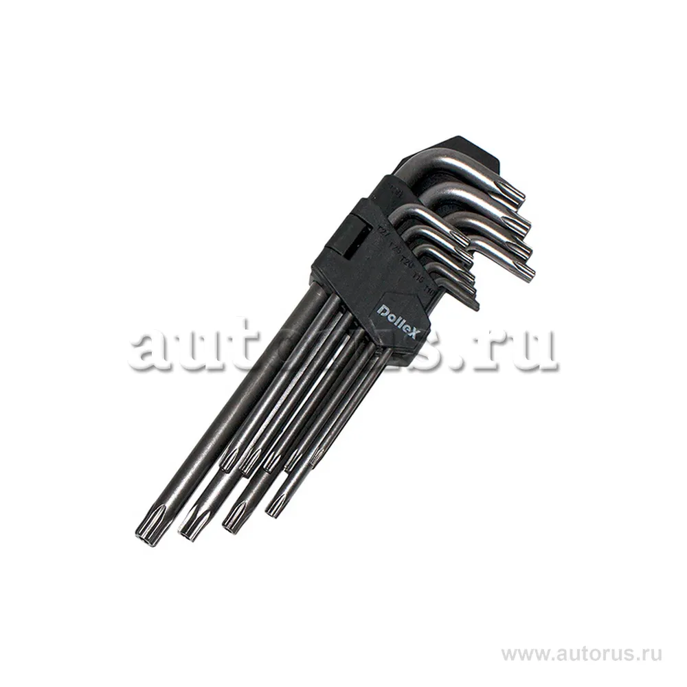 Набор ключей Г-образных торкс (9 шт. Т10-Т50 ), L180mm DOLLEX SGT-009