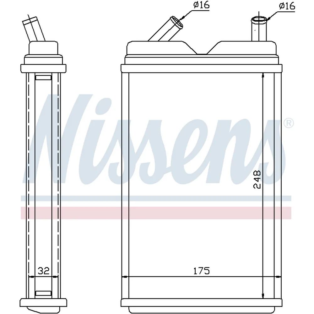 Радиатор отопителя NISSENS 73624