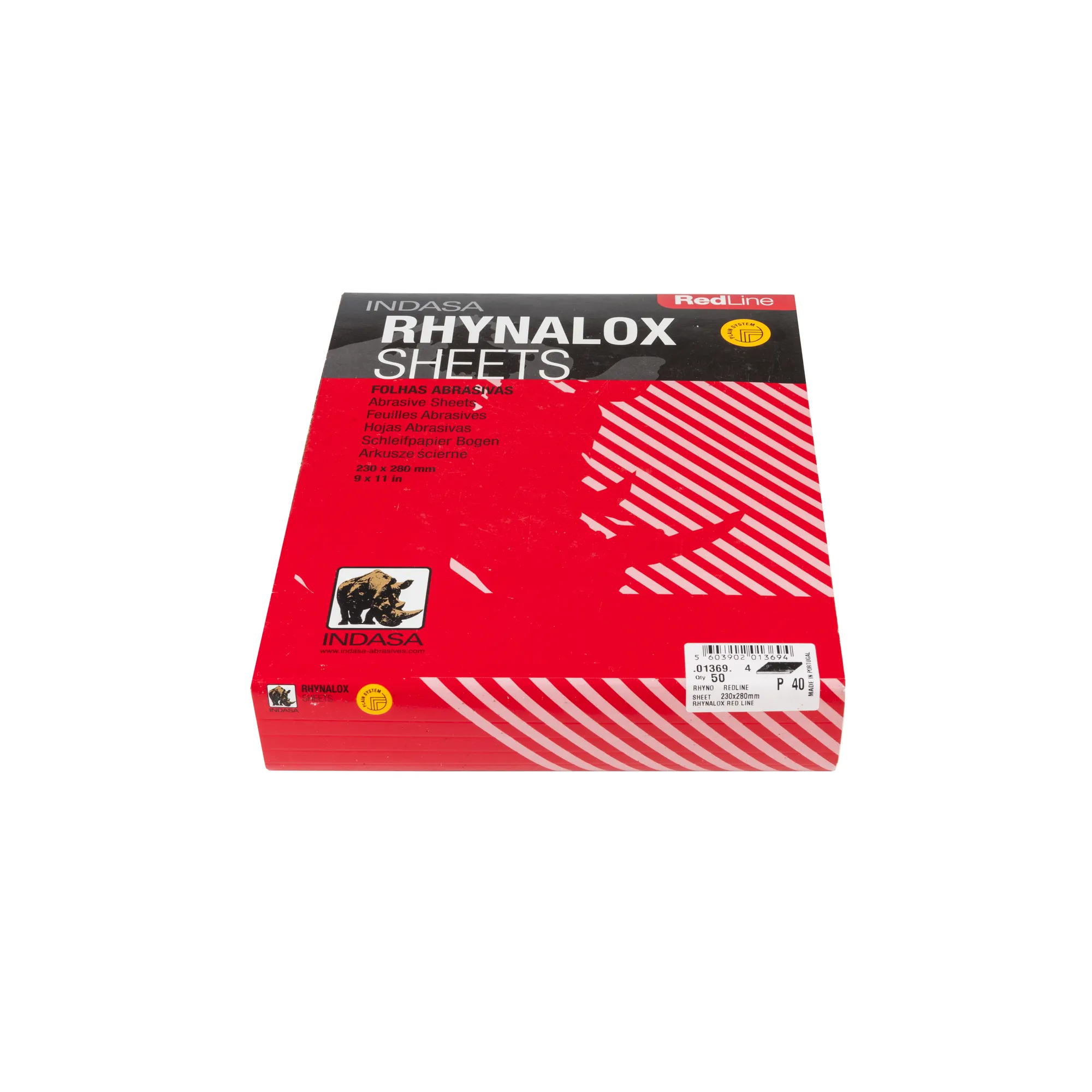 Лист RHYNALOx230 мм x280 мм Р40 Indasa 01369