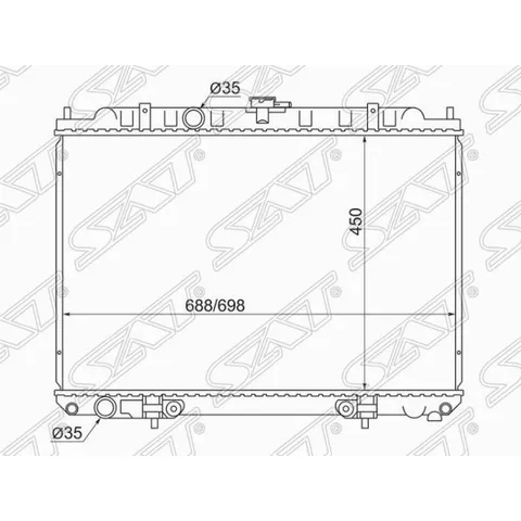 Радиатор NISSAN X-TRAIL/LIBERTY QR20/25 00-07 SAT SGNS0007