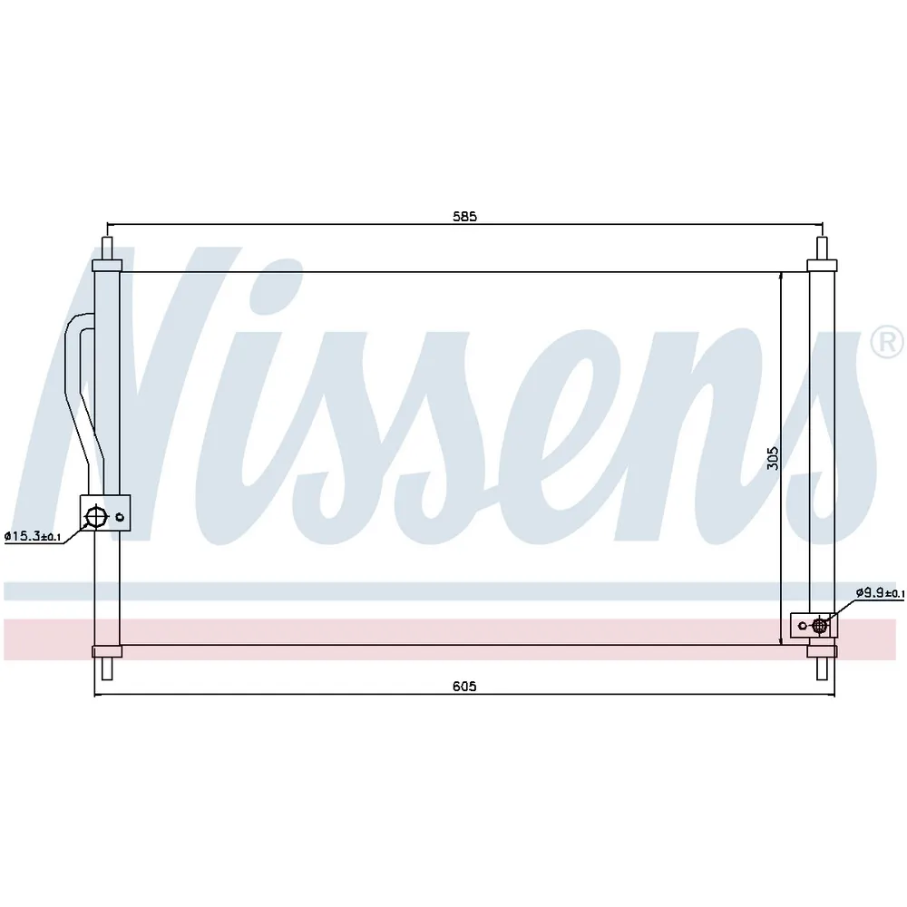 Радиатор кондиционера HONDA CRV I 97-02 NISSENS 94458