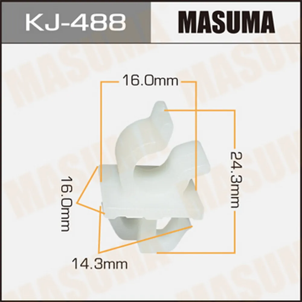 Клипса пластм.крепежная kj-488 MASUMA KJ-488