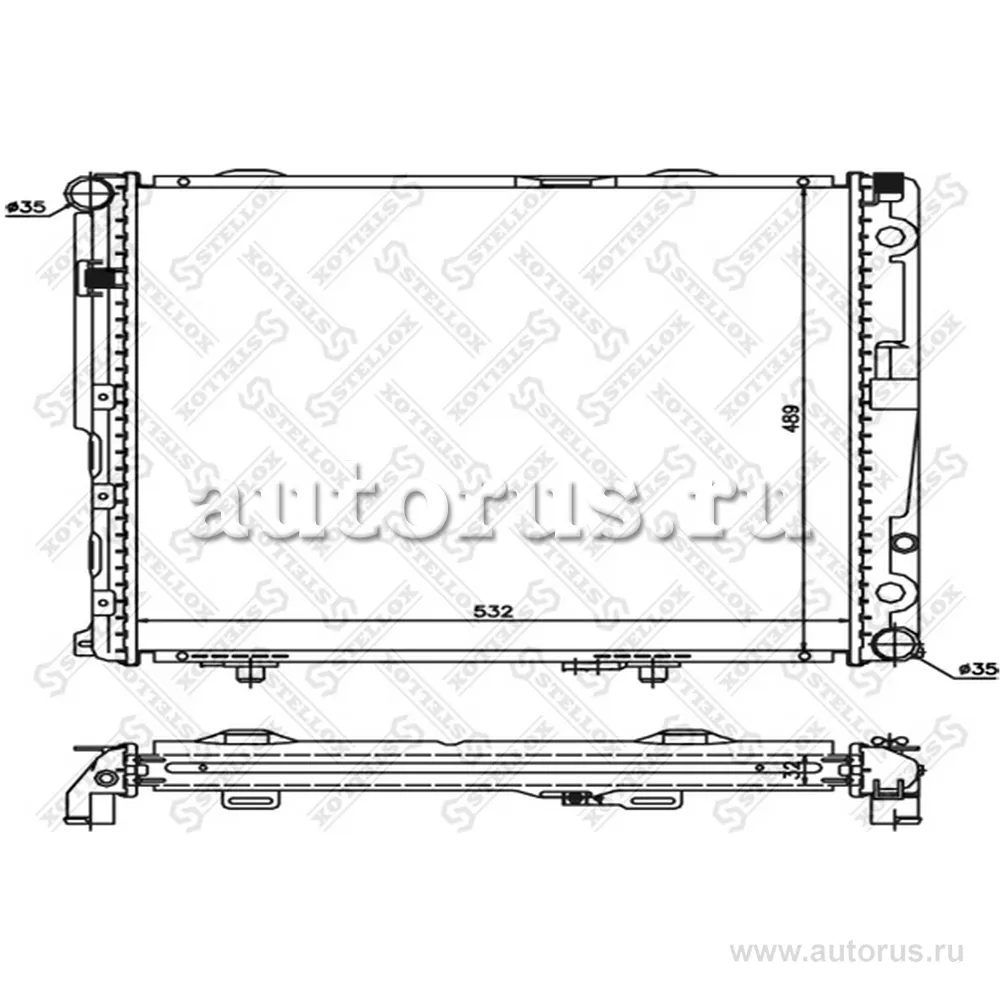 Радиатор MB W124 2.0D/2.5D/TD 84-94 STELLOX 1025901_SX