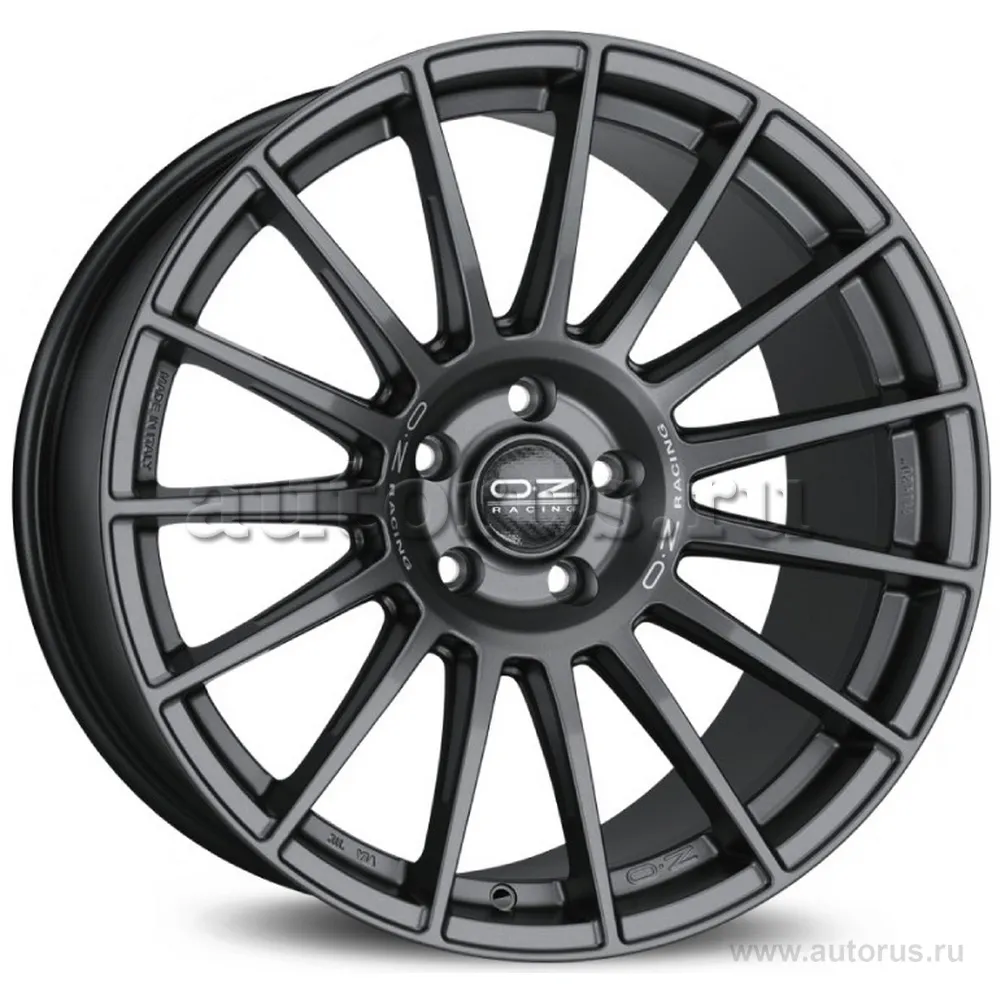 Диск литой R21 10.5J 5x114/67 ET47 OZ Superturismo Dakar Matt Graphite Silver Lettering W0192000246