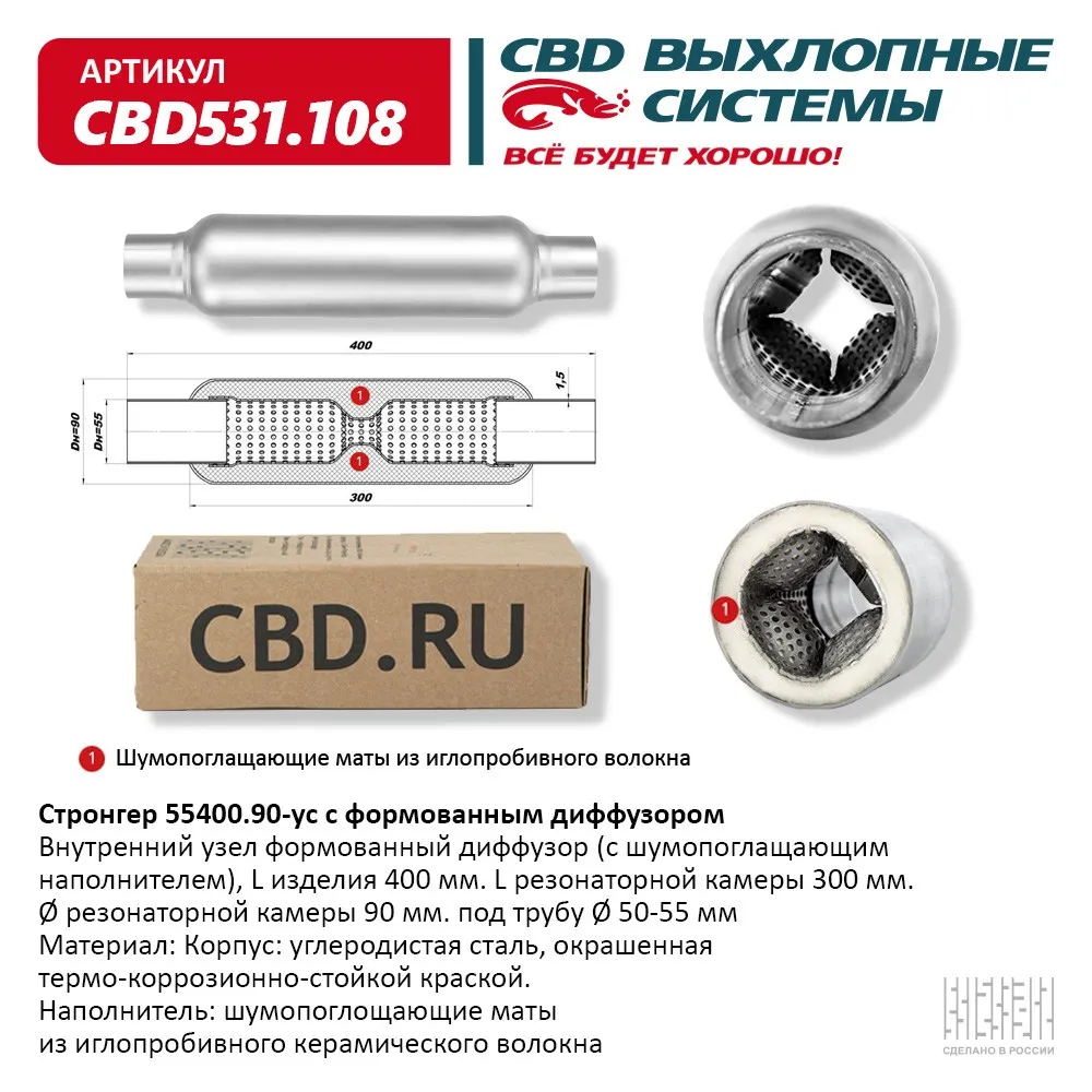 Стронгер 55400.90 с формованным диффузором. CBD531.108