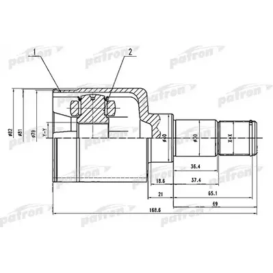 ШРУС внутренний левый 26x40x23 FORD FOCUS II CB4 08-11 PATRON PCV1493