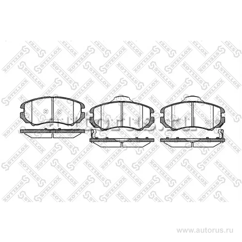 Колодки дисковые п. с антискр. пл. Hyundai Sonata IV 2.0i/2.7 01>/ STELLOX 964 002B-SX