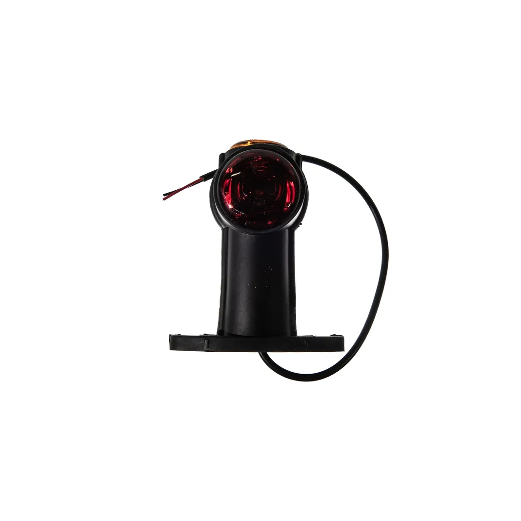Фонарь габаритный рожок LED 24V 1.3W кр/ж/б прям/высок с каб.0.5m  STELLOX 87-33646-SX